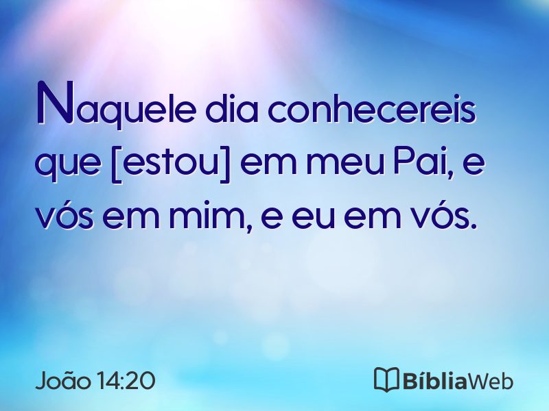 João 14:20 em imagem para compartilhar