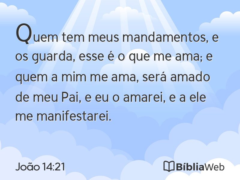 João 14:21 em imagem para compartilhar