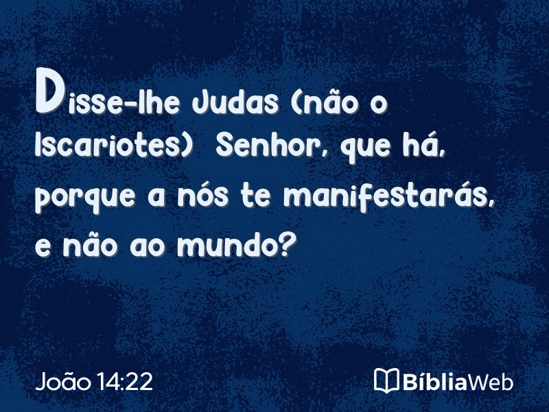 João 14:22 em imagem para compartilhar