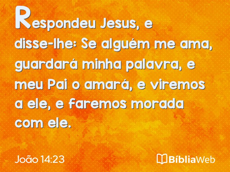 João 14:23 em imagem para compartilhar