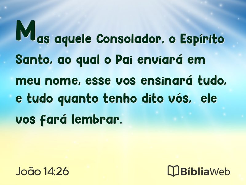 João 14:26 em imagem para compartilhar
