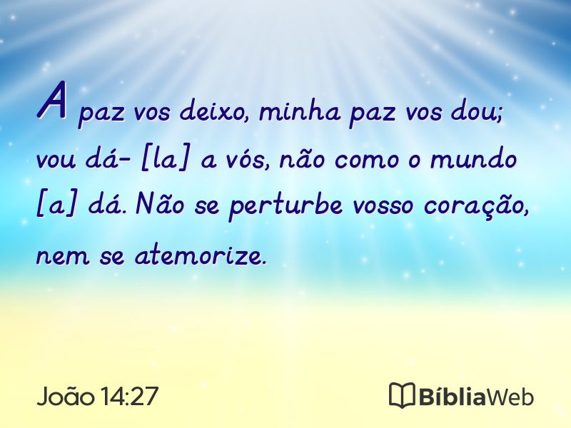 João 14:27 em imagem para compartilhar