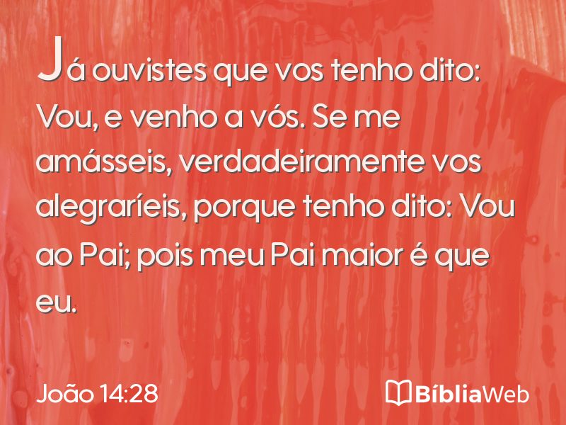 João 14:28 em imagem para compartilhar