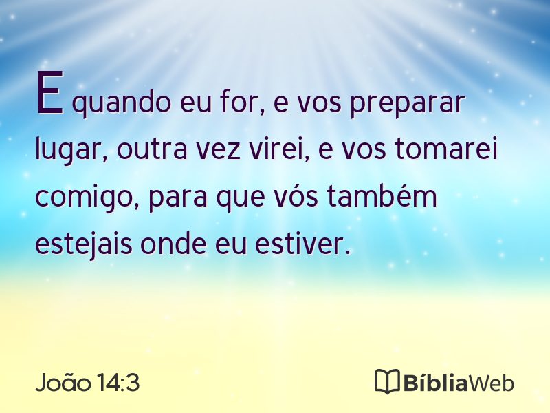João 14:3 em imagem para compartilhar