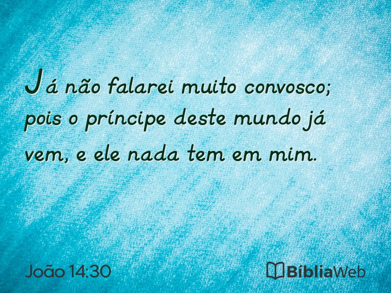 João 14:30 em imagem para compartilhar
