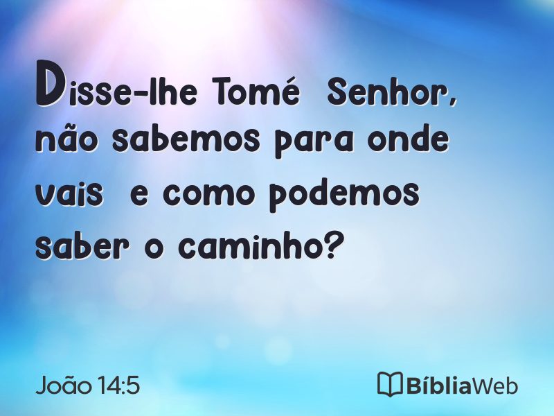 João 14:5 em imagem para compartilhar