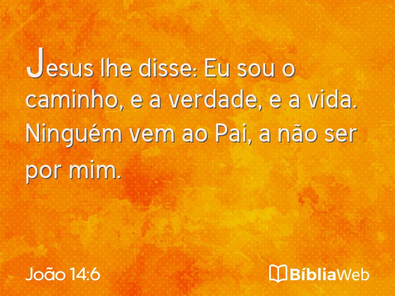 João 14:6 em imagem para compartilhar