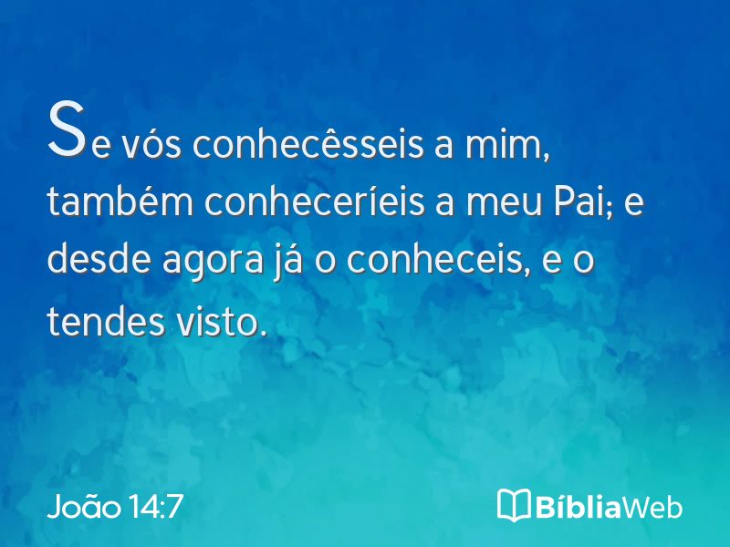 João 14:7 em imagem para compartilhar