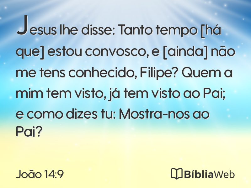 João 14:9 em imagem para compartilhar