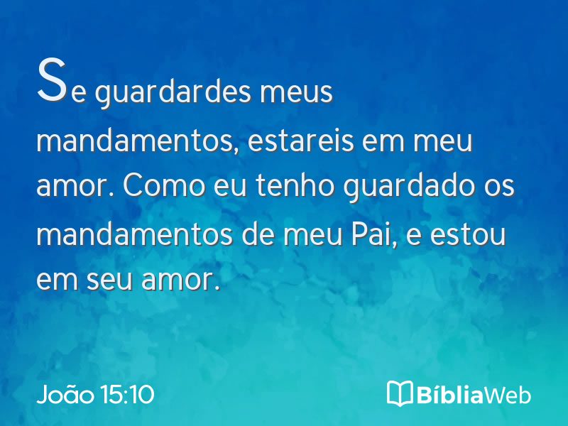 João 15:10 em imagem para compartilhar