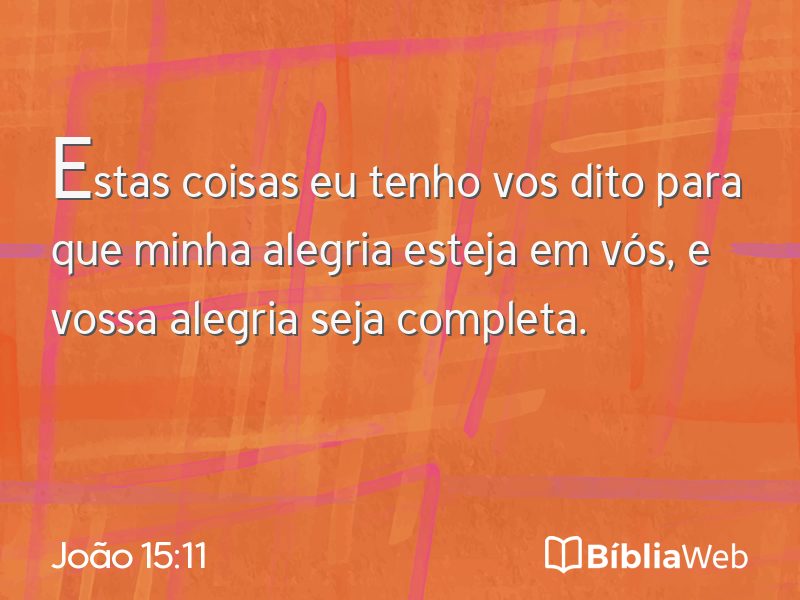 João 15:11 em imagem para compartilhar