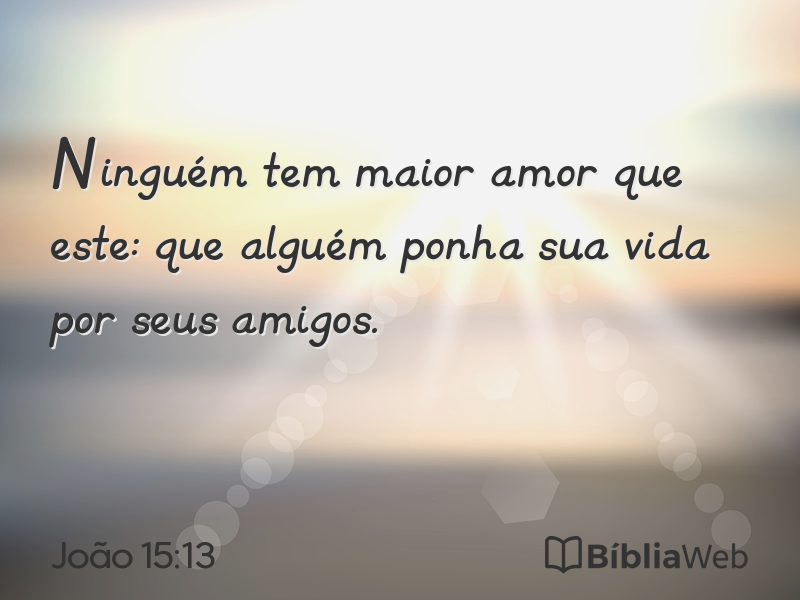 João 15:13 em imagem para compartilhar