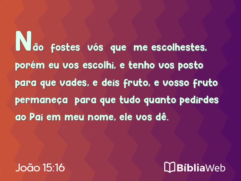 João 15:16 em imagem para compartilhar