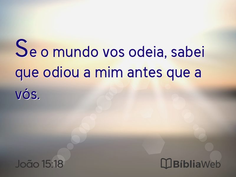 João 15:18 em imagem para compartilhar