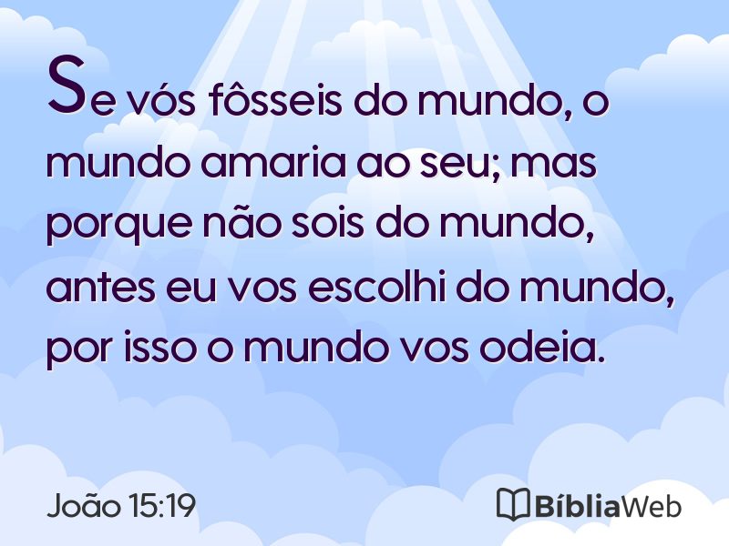 João 15:19 em imagem para compartilhar