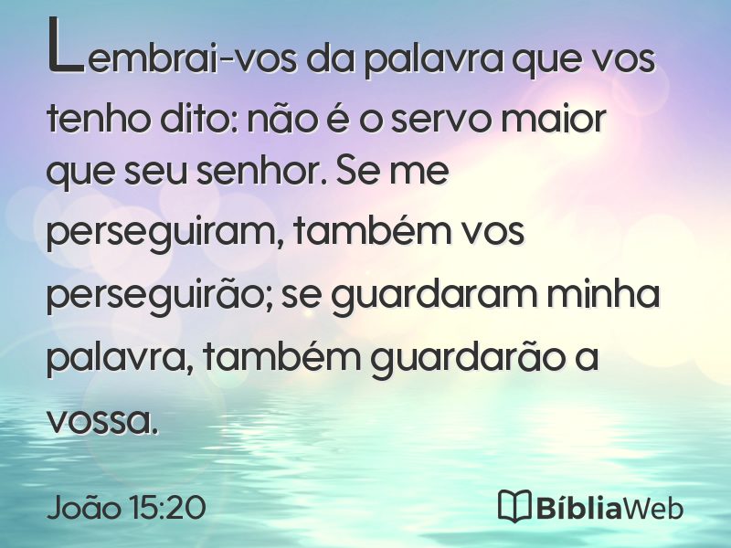 João 15:20 em imagem para compartilhar
