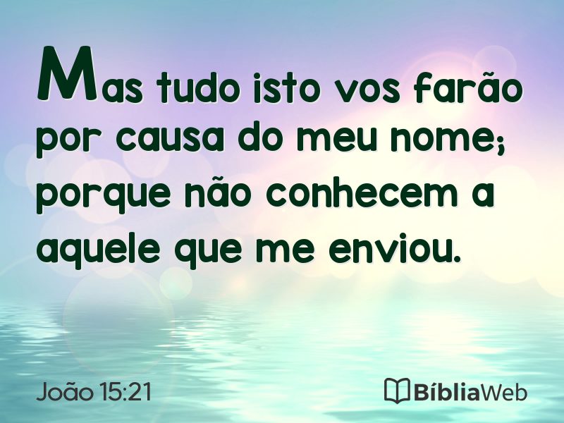 João 15:21 em imagem para compartilhar