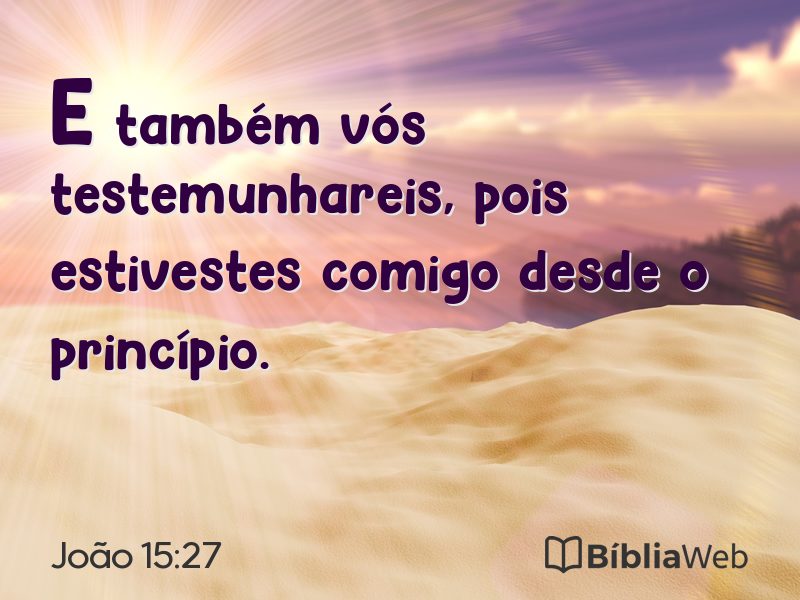 João 15:27 em imagem para compartilhar