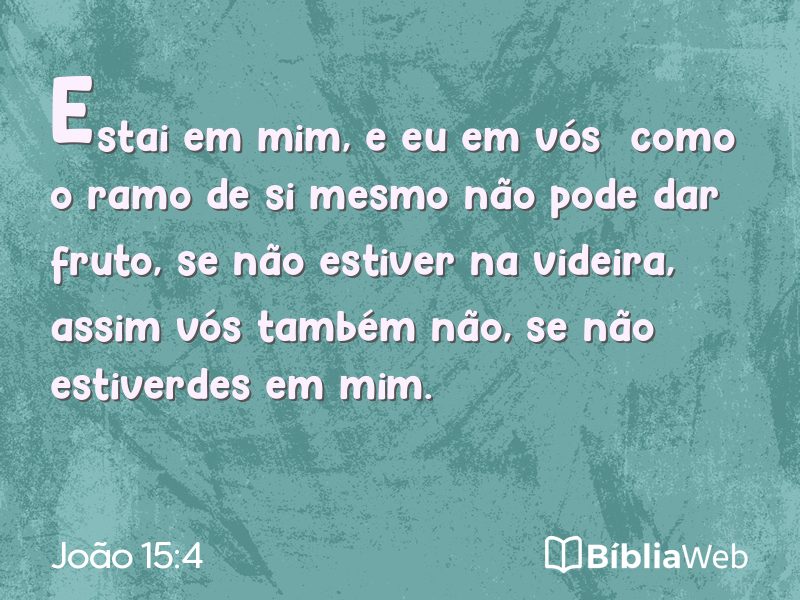 João 15:4 em imagem para compartilhar