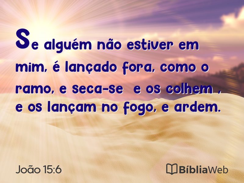 João 15:6 em imagem para compartilhar