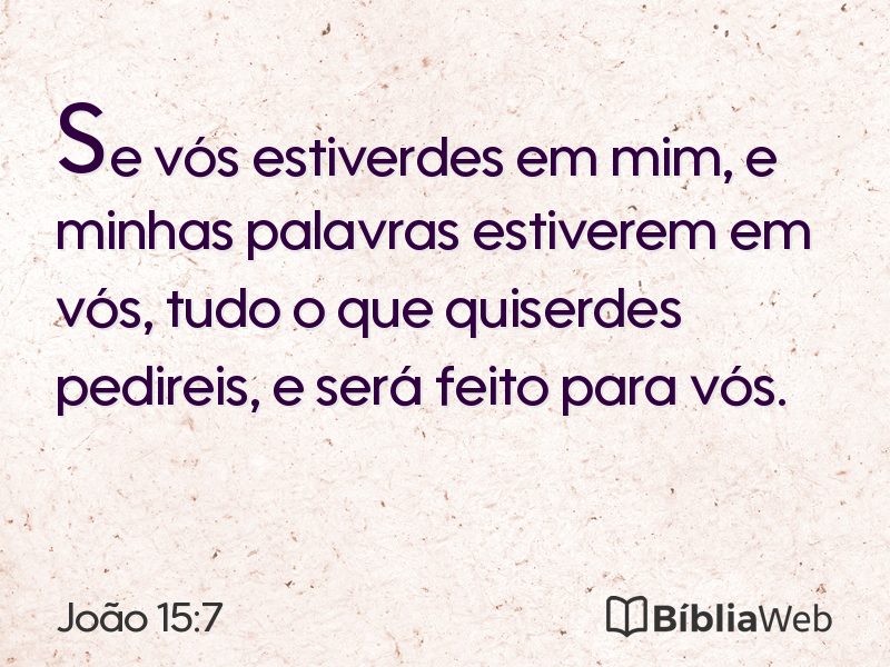 João 15:7 em imagem para compartilhar