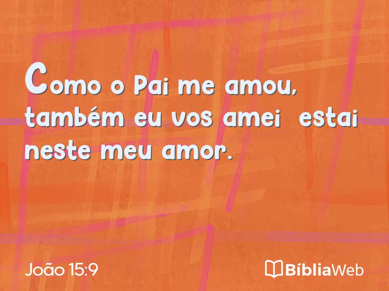 João 15:9 em imagem para compartilhar