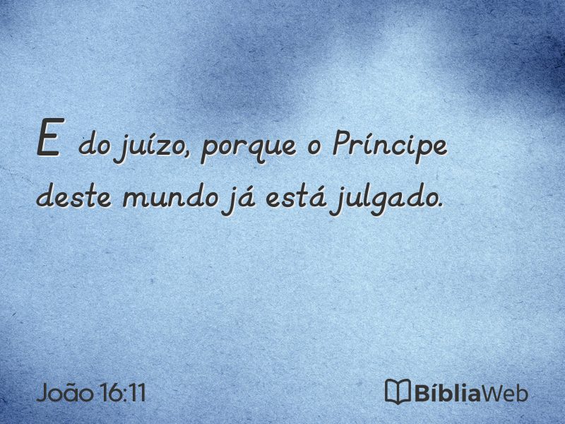 João 16:11 em imagem para compartilhar