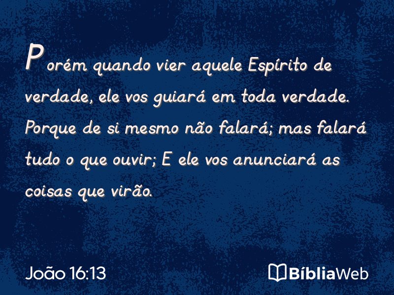 João 16:13 em imagem para compartilhar