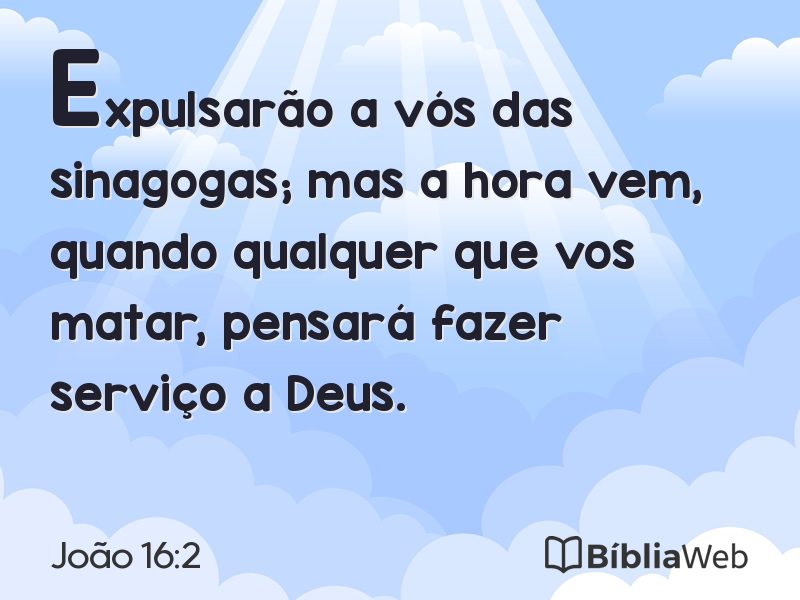 João 16:2 em imagem para compartilhar