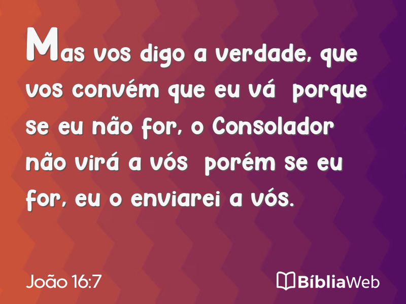 João 16:7 em imagem para compartilhar
