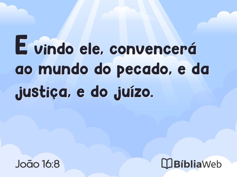 João 16:8 em imagem para compartilhar