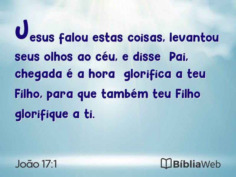 João 17:1 em imagem para compartilhar