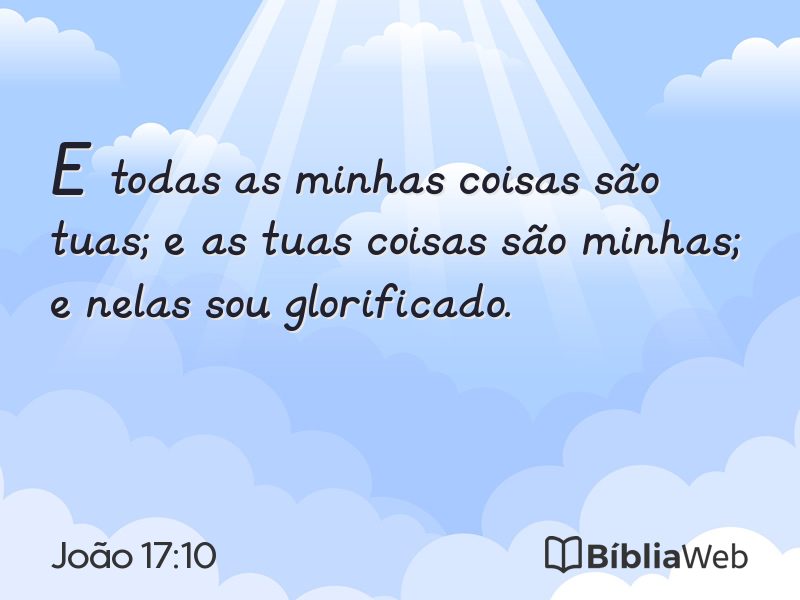 João 17:10 em imagem para compartilhar