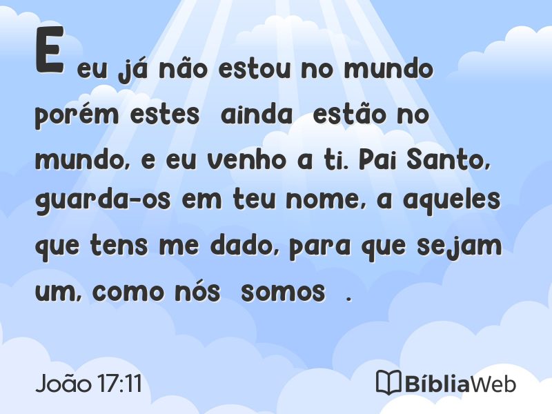 João 17:11 em imagem para compartilhar
