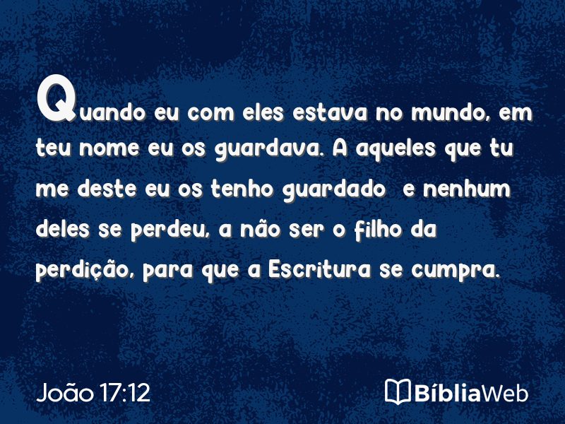 João 17:12 em imagem para compartilhar
