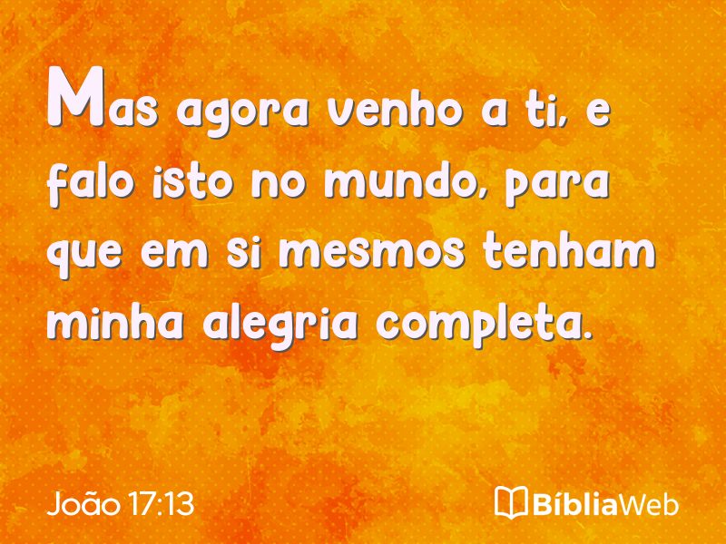 João 17:13 em imagem para compartilhar