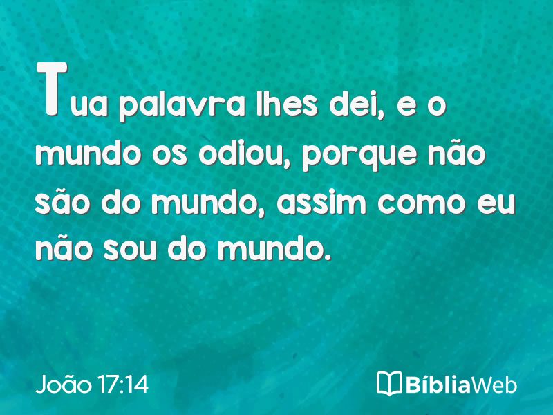 João 17:14 em imagem para compartilhar