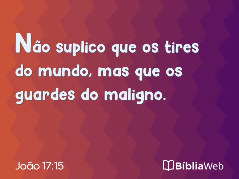 João 17:15 em imagem para compartilhar
