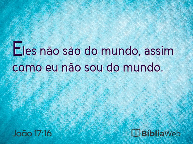 João 17:16 em imagem para compartilhar