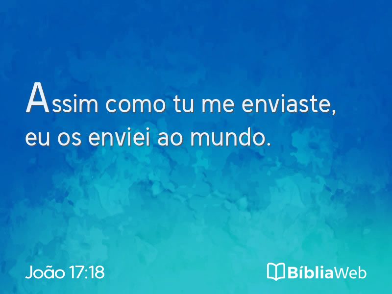 João 17:18 em imagem para compartilhar