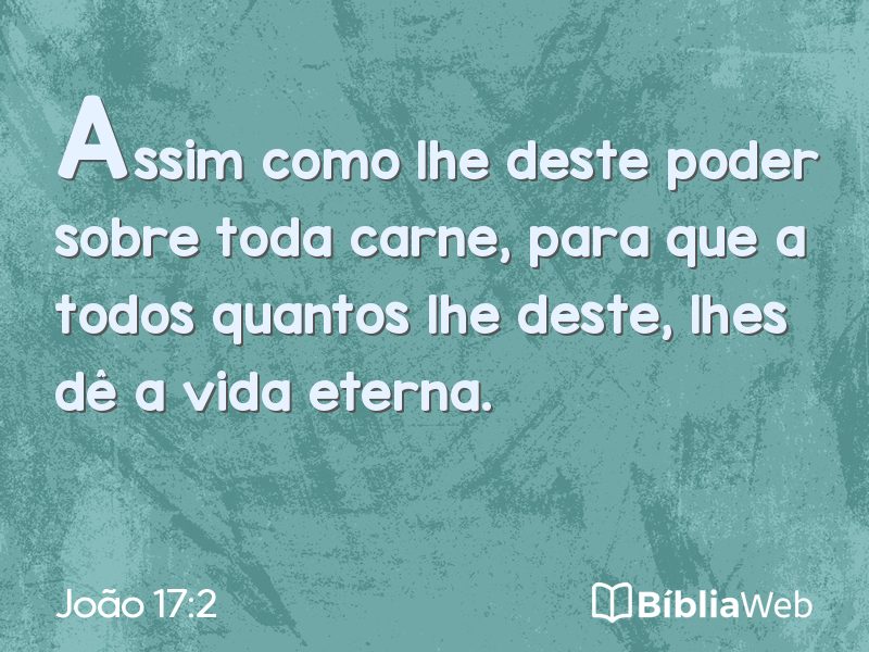 João 17:2 em imagem para compartilhar
