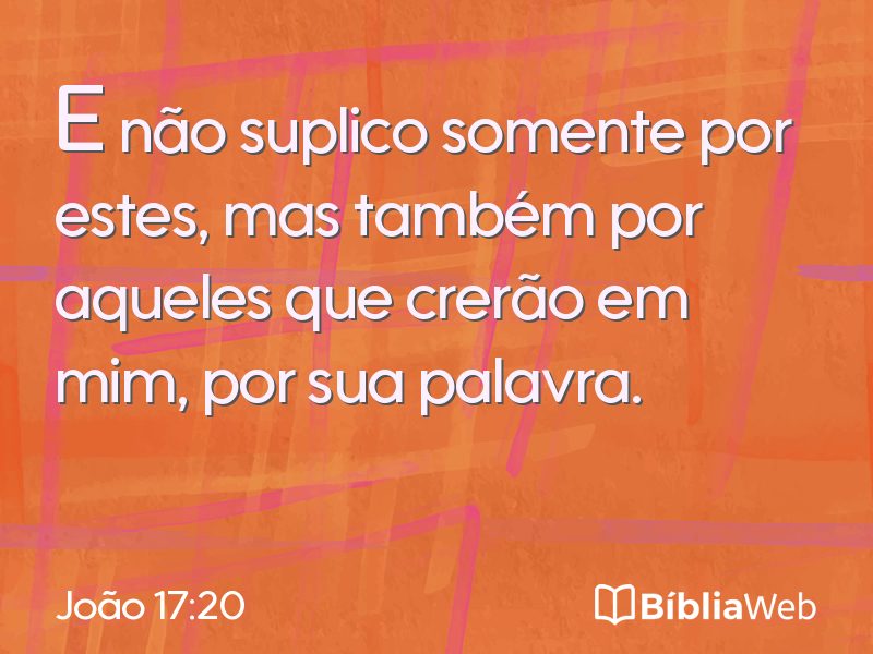 João 17:20 em imagem para compartilhar