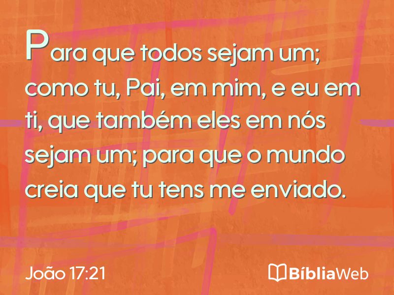 João 17:21 em imagem para compartilhar