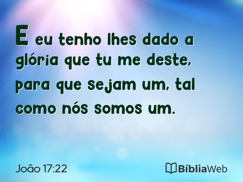 João 17:22 em imagem para compartilhar