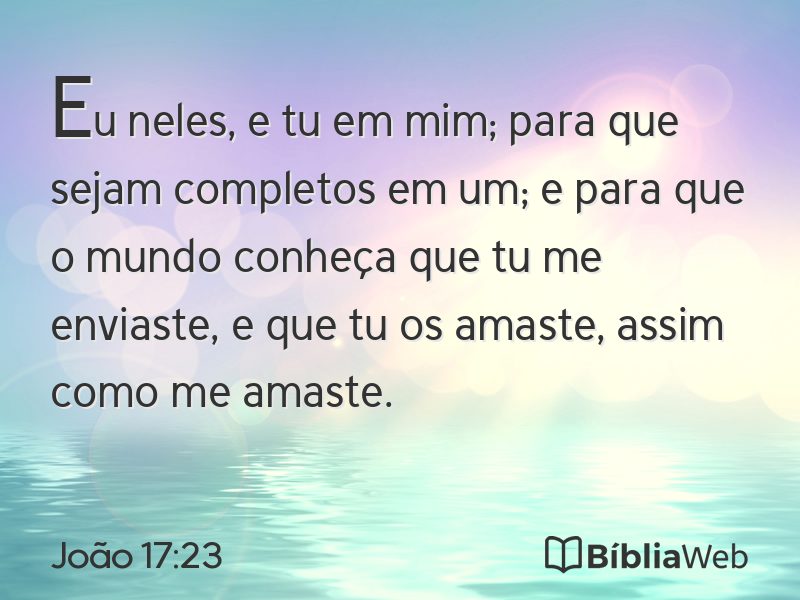 João 17:23 em imagem para compartilhar