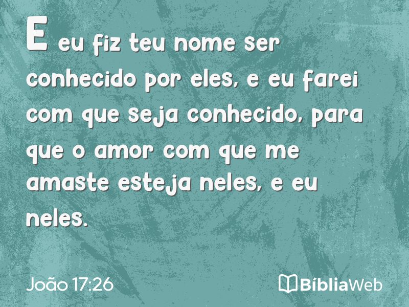 João 17:26 em imagem para compartilhar