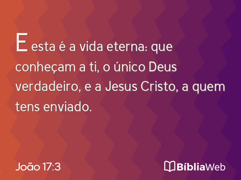 João 17:3 em imagem para compartilhar