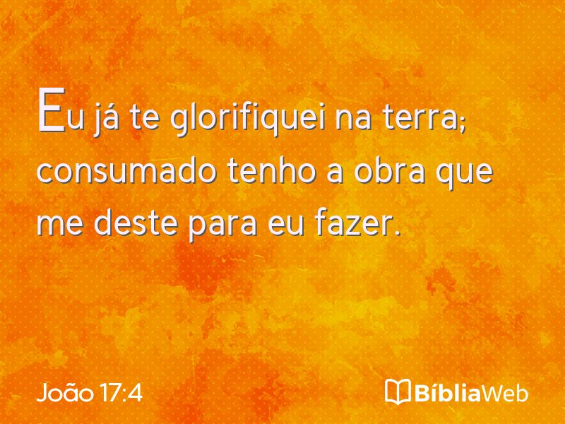 João 17:4 em imagem para compartilhar