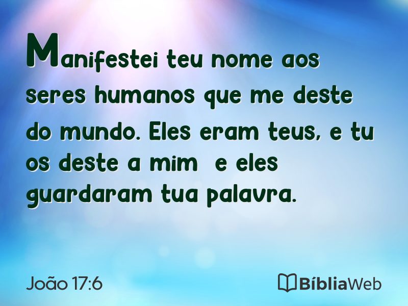 João 17:6 em imagem para compartilhar