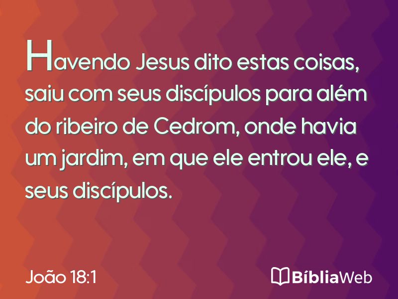 João 18:1 em imagem para compartilhar